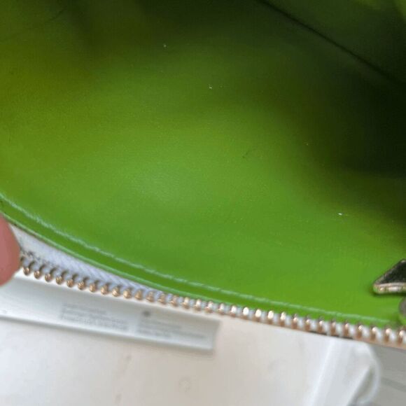 Kate Spade Eyeglass Print Zip Pouch Clutch Patent Leather Look 8.5"x5.25" - Picture 9 of 11